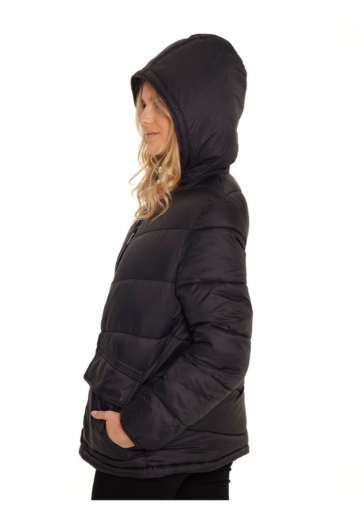 Parka Impermeable Mujer Negro-3