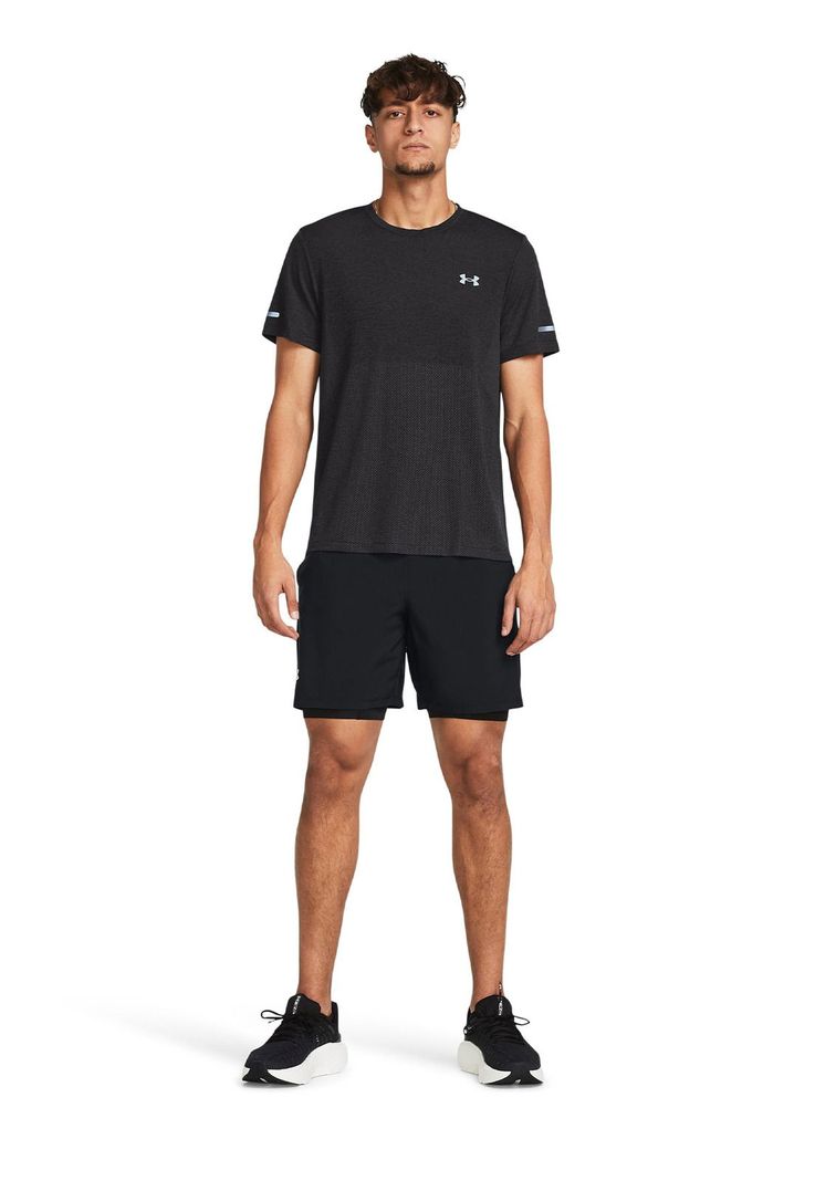 Shorts Launch 2 en 1 de 7" hombre Negro-5