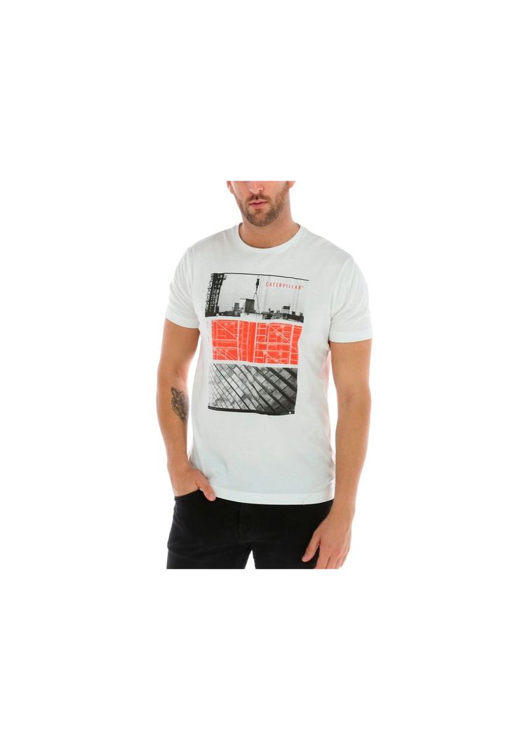Polera M/C Construction Tee Blanco
