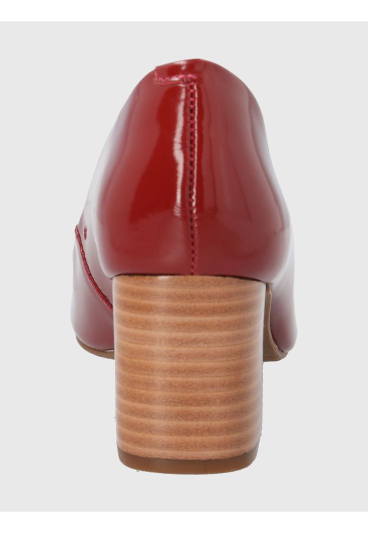 Zapato Cuero Rojo Mujer Nora -5