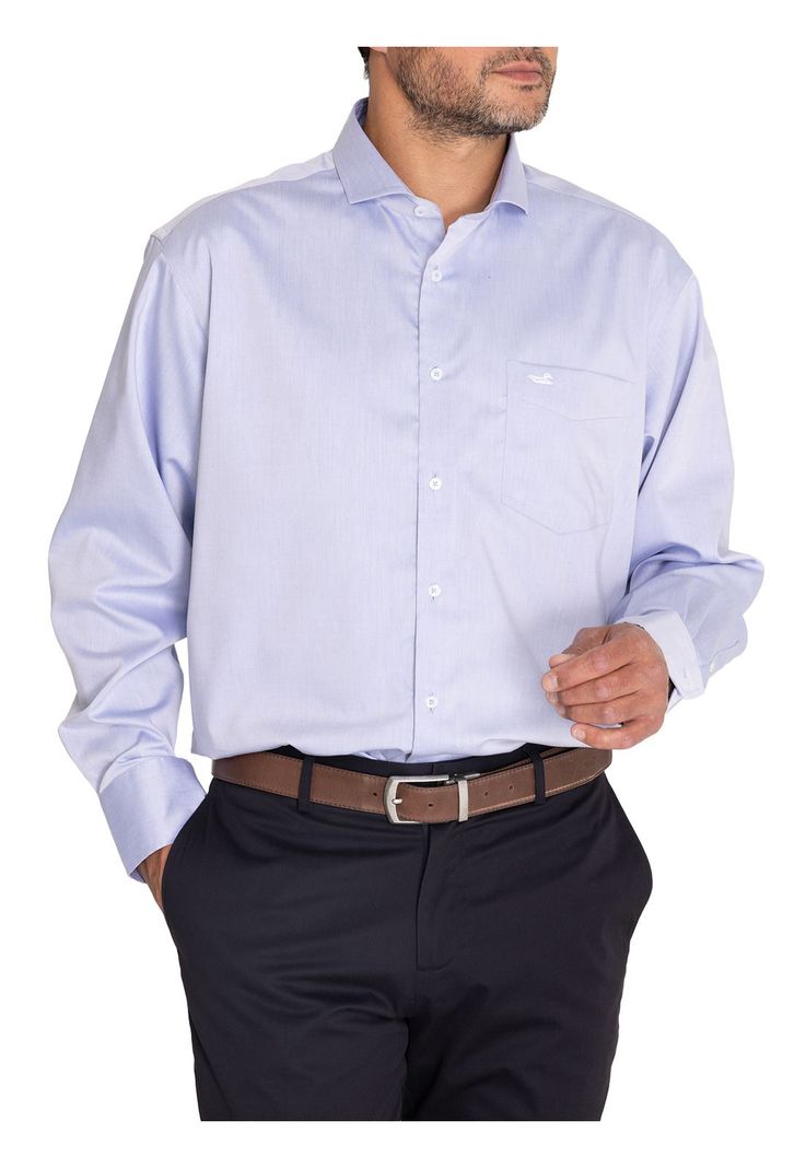 Camisa Casual Easylife Hombre Solid Azul-5