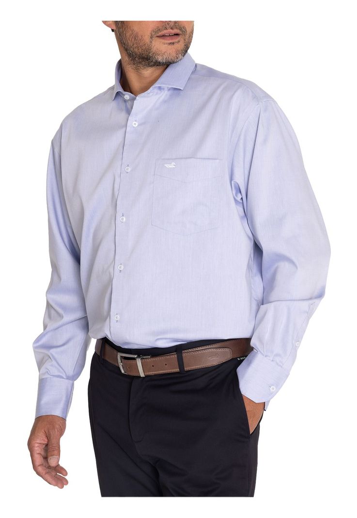 Camisa Casual Easylife Hombre Solid Azul-7