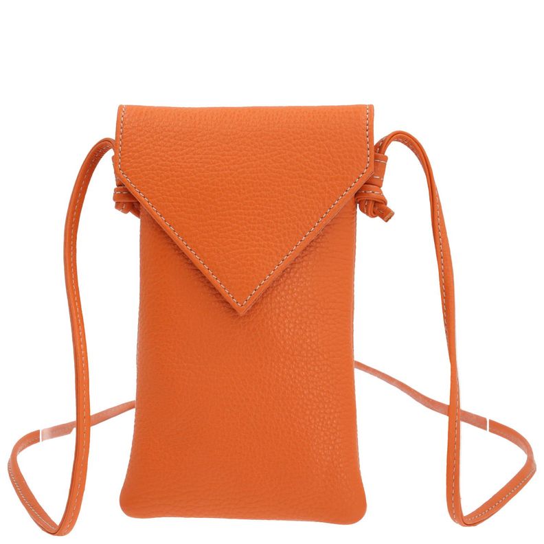 Cartera Cuero Mujer Manarola Cross Naranjo