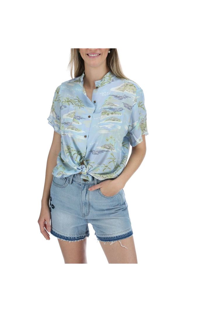 Blusa Mujer Paradise Celeste-1