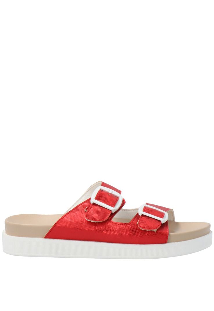 Sandalia Mujer Sisa Rojo-1