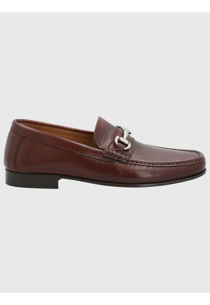Mocasín Cuero Hombre Spello Café Oscuro-1