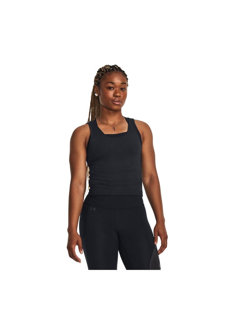 Polera sin mangas Motion para mujer Negro-3