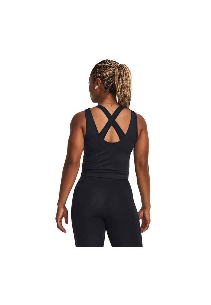 Polera sin mangas Motion para mujer Negro-4
