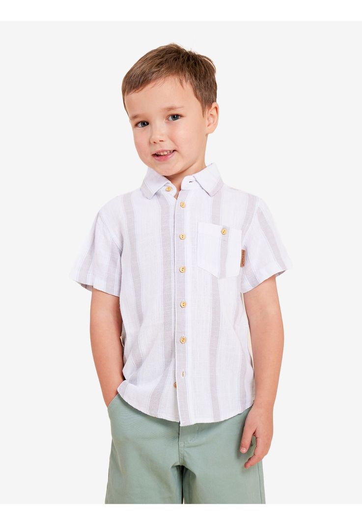 Camisa Niño Stripes Gris-0