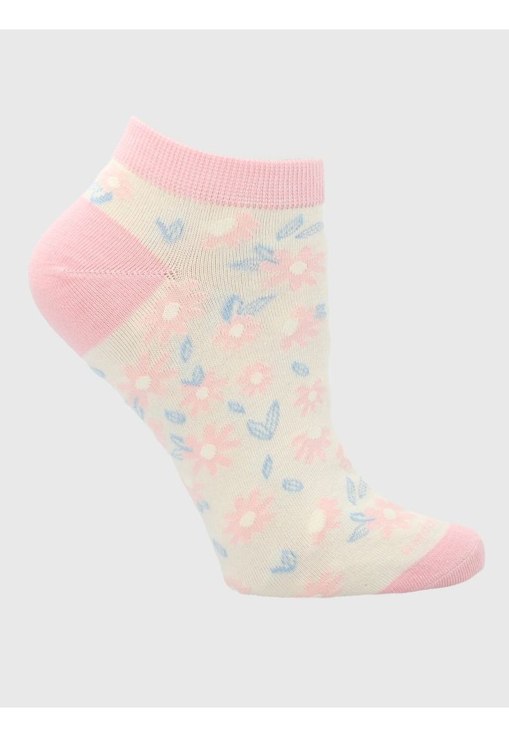 Calcetin Rosado PeFlowers Mujer-0