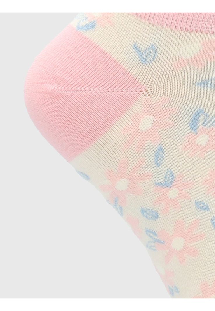 Calcetin Rosado PeFlowers Mujer-1