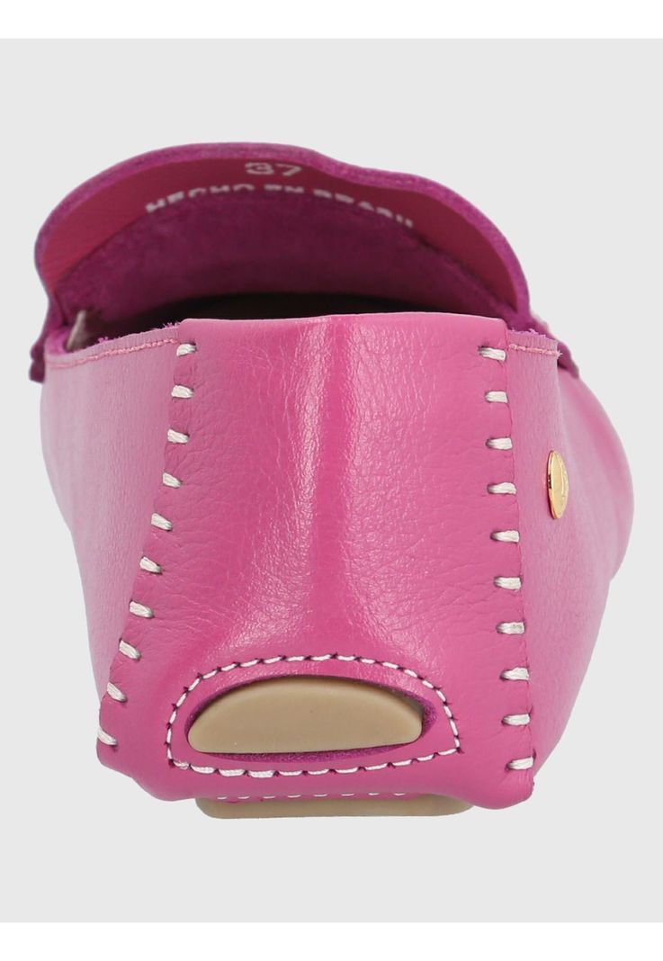 Mocasín Cuero Fucsia Mujer Domaso -5