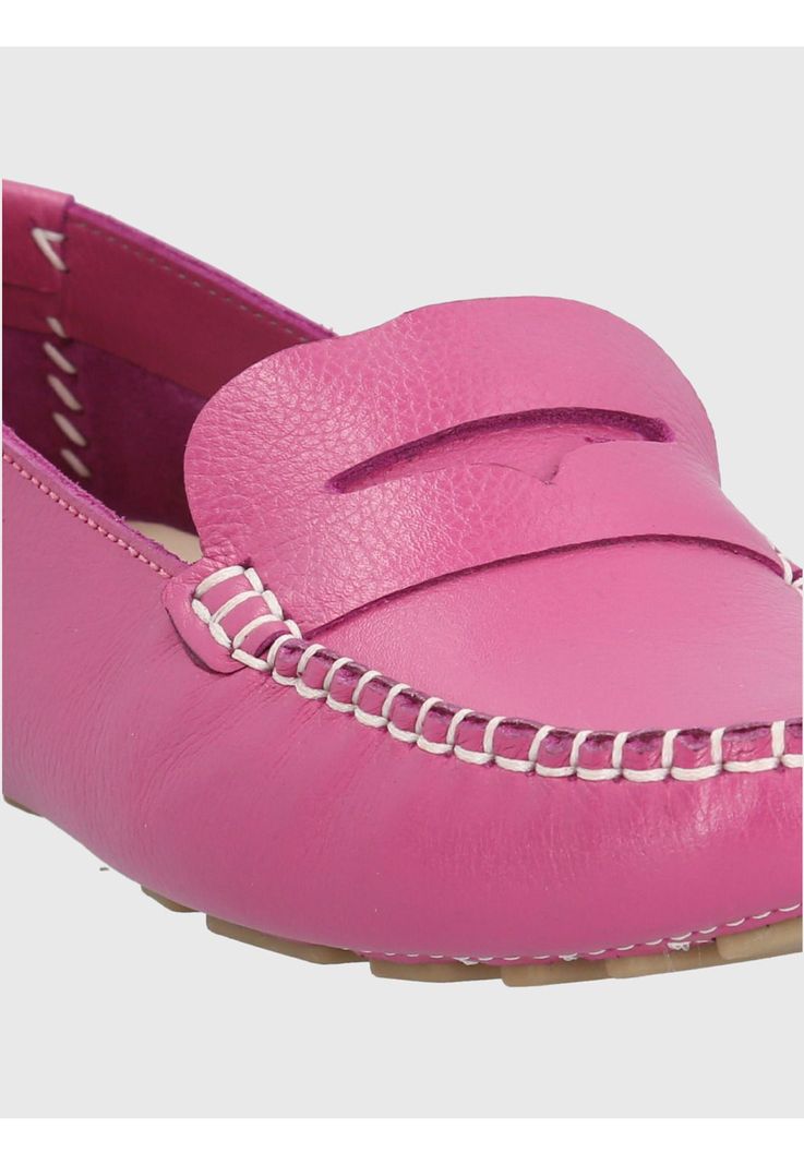 Mocasín Cuero Fucsia Mujer Domaso -6