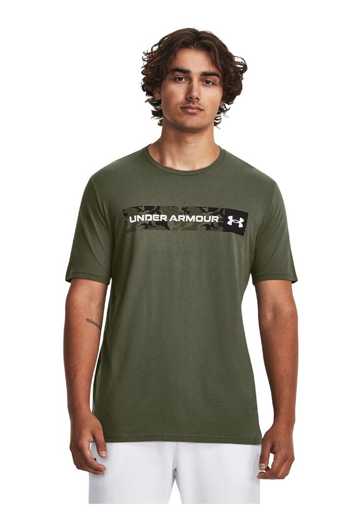 Polera Manga Corta UA para Hombre Verde-3