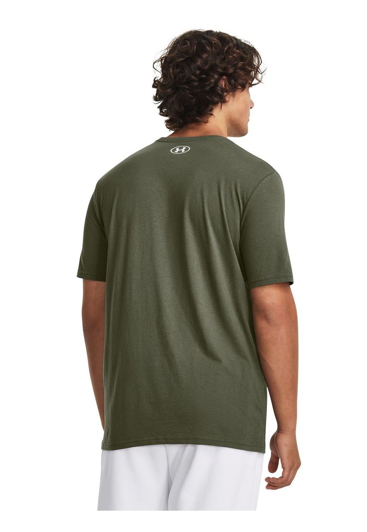 Polera Manga Corta UA para Hombre Verde-4