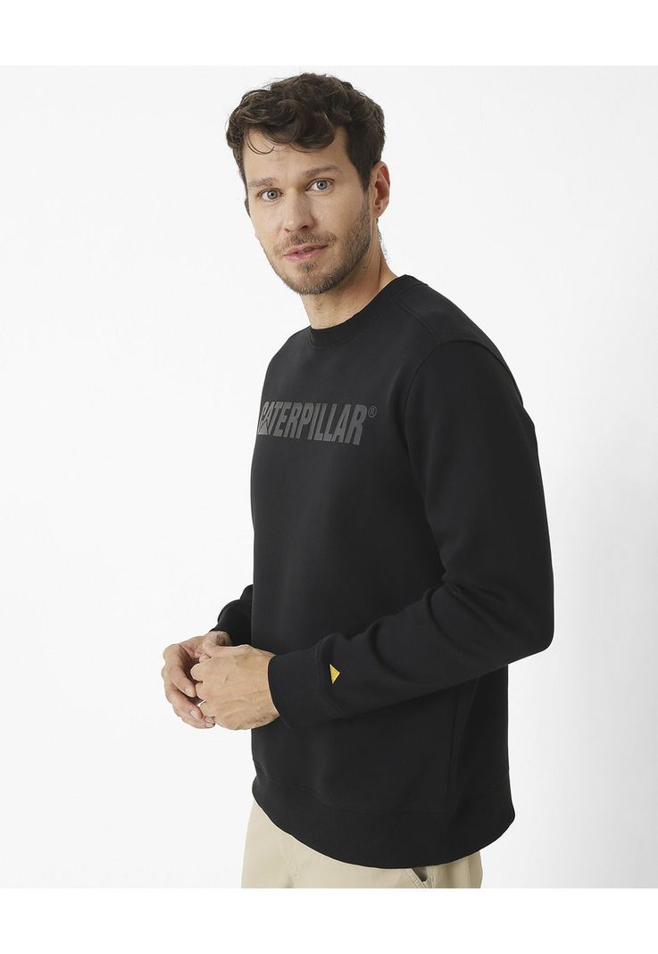 Polerón Caterpillar Logo Cre Negro Unisex-1