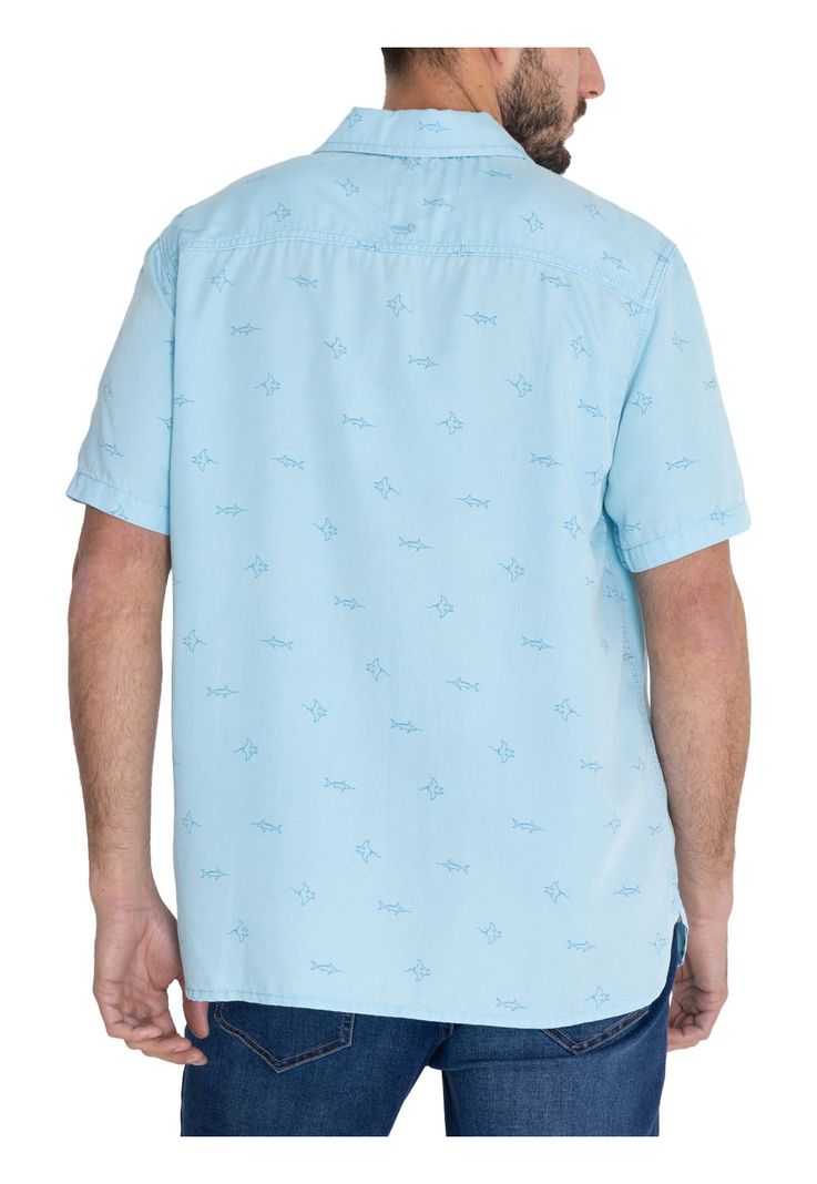 camisa Tencel Azul Tencelprint Hombre -7