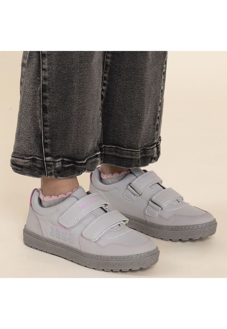 Zapatilla Cuero Niña Jets  Gris-1