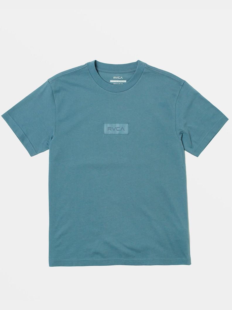 Polera Manga Corta Hombre Big Label Celeste