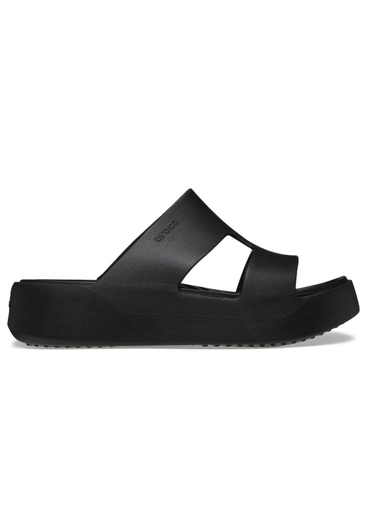 Sandalia Crocs Mujer Getaway Pltr H-Strap Negro-0