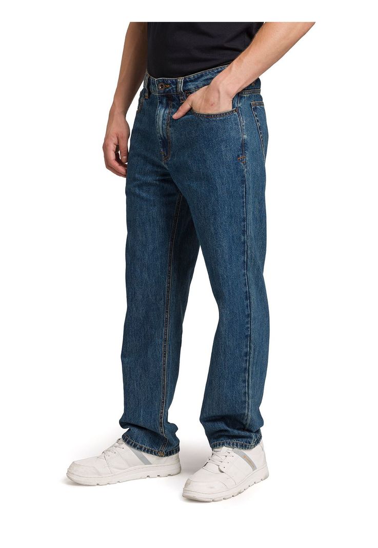 Jeans Rigid Denim Straight Hombre Azul Marino-4