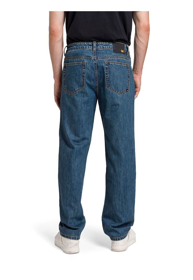 Jeans Rigid Denim Straight Hombre Azul Marino-5