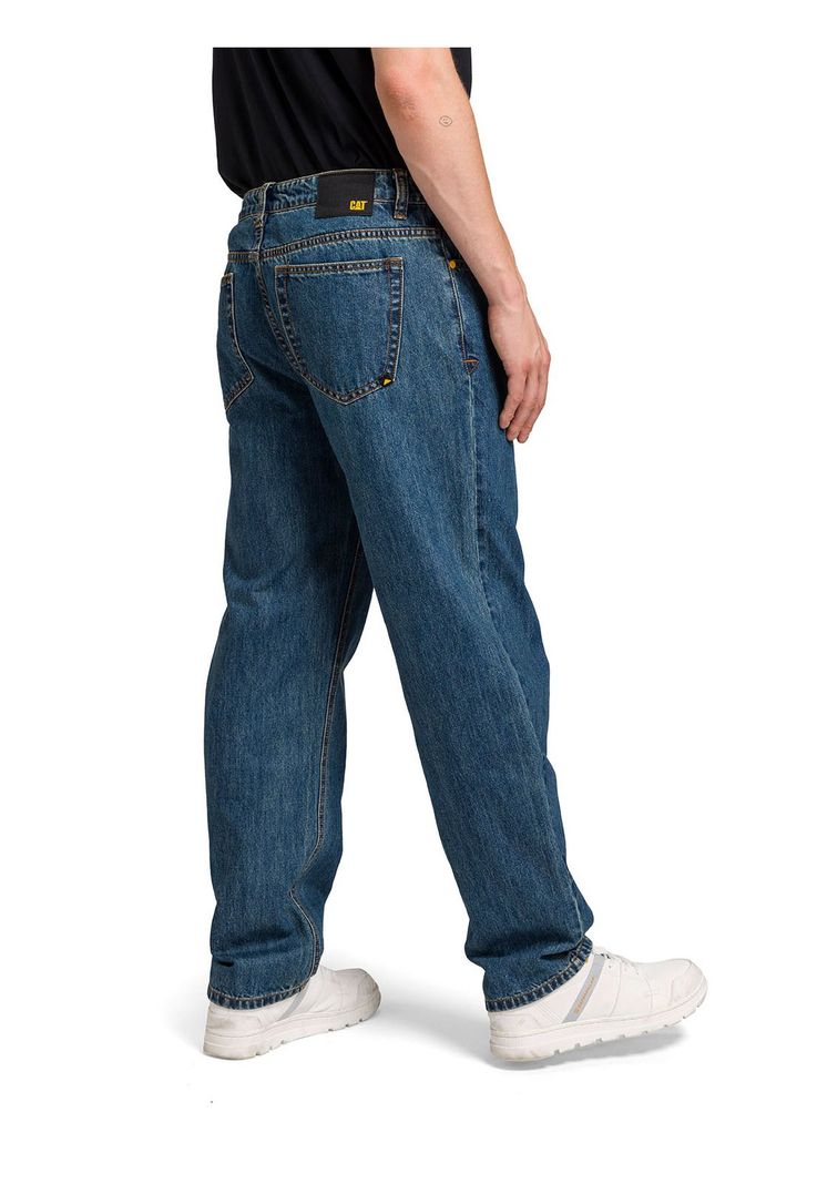 Jeans Rigid Denim Straight Hombre Azul Marino-6