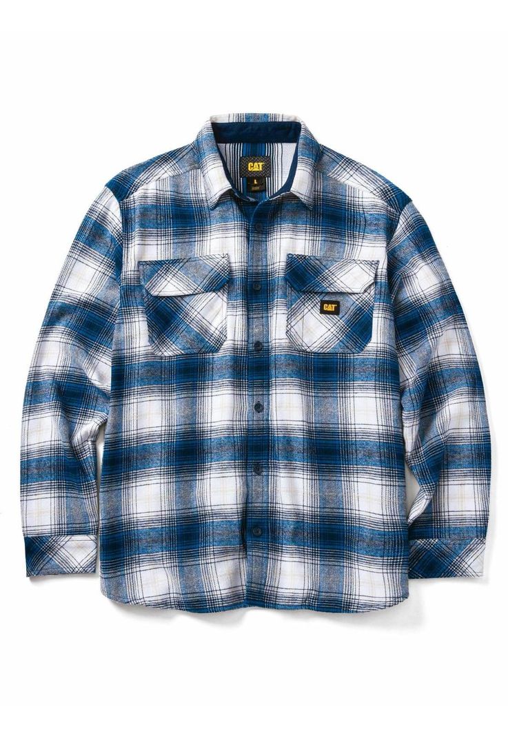 Chaqueta Buffalo Check Hombre Azul Petróleo-0