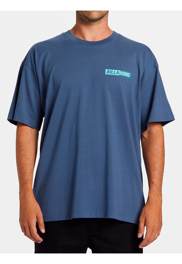 Polera Manga Corta Hombre Nightmare Azul-1