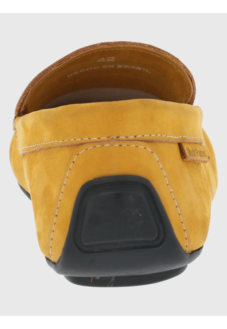 Mocasín Cuero Amarillo Hombre Blumenau -6