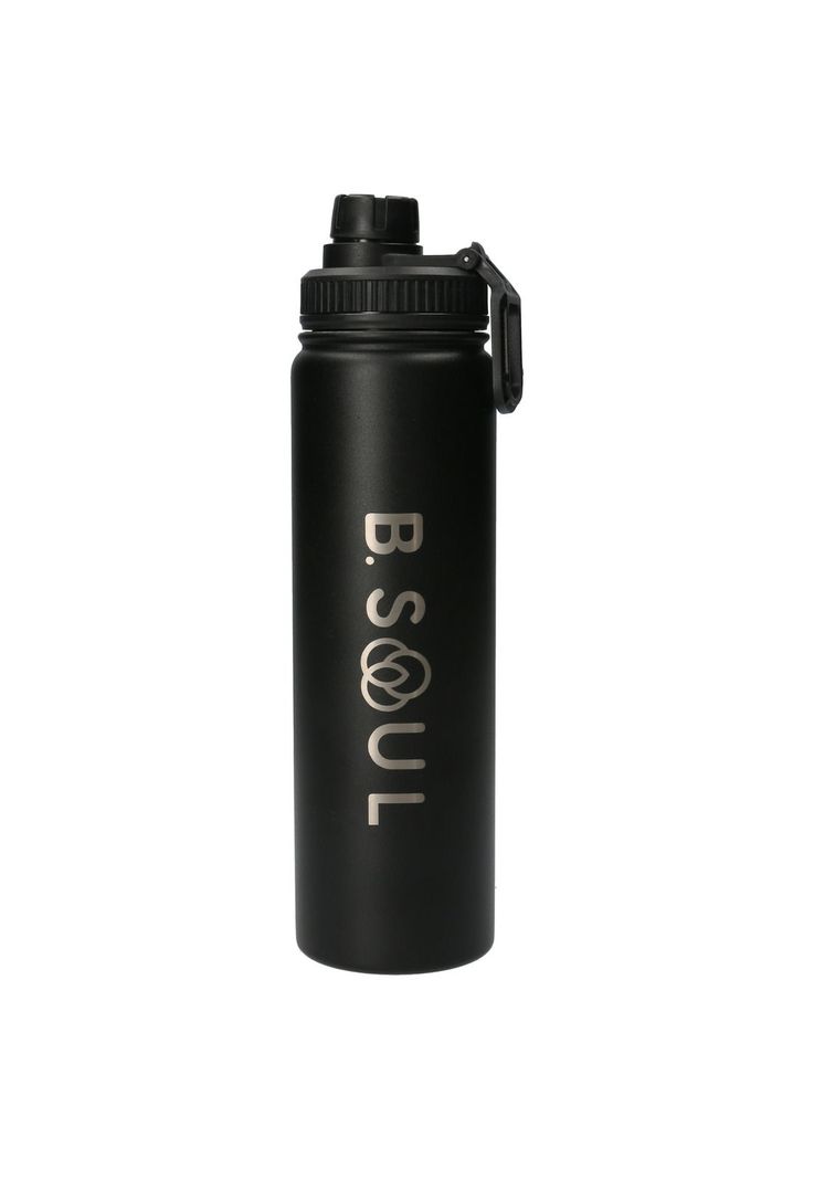 Botella De Agua 700 Ml Negro Unisex-0