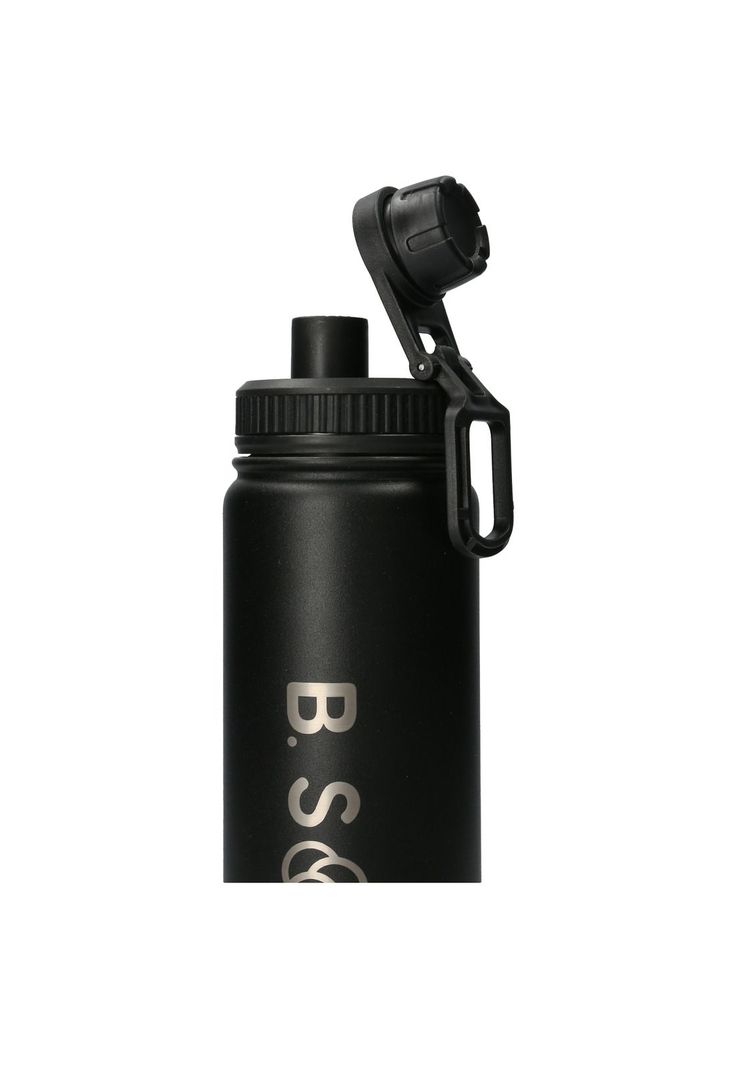 Botella De Agua 700 Ml Negro Unisex-1