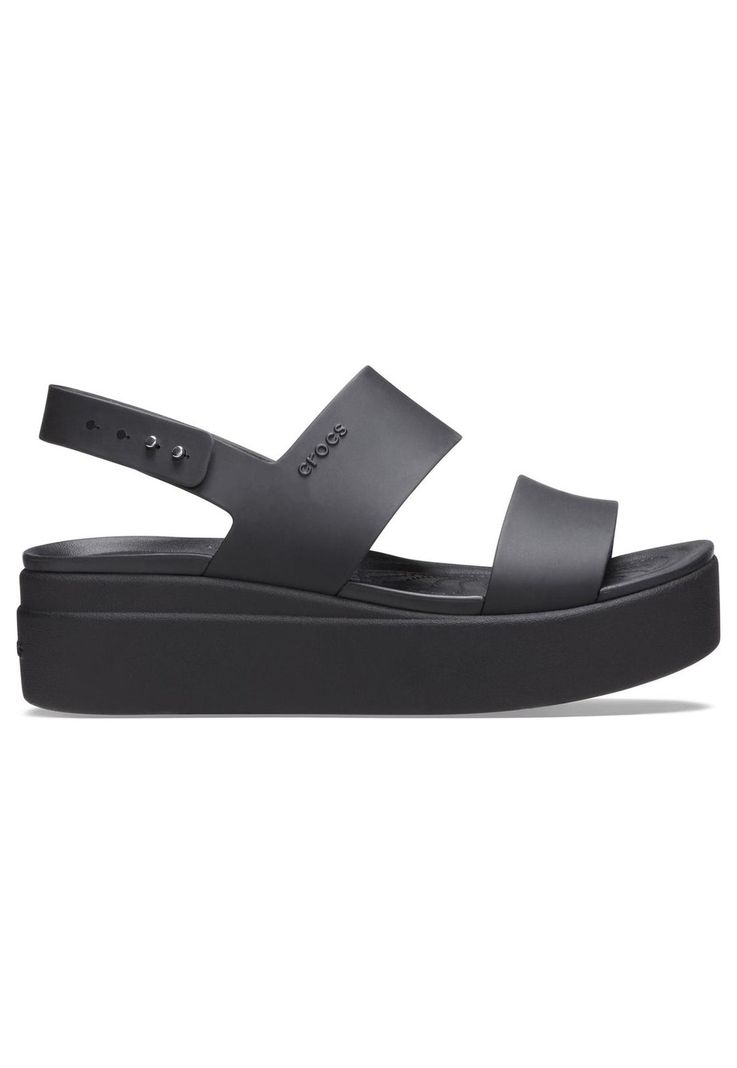 Sandalia Crocs Mujer Brooklyn Low Wedge Negro-0