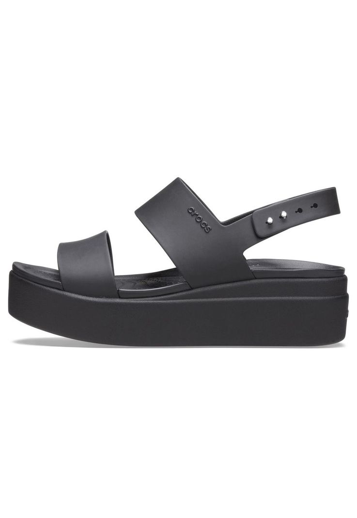 Sandalia Crocs Mujer Brooklyn Low Wedge Negro-1