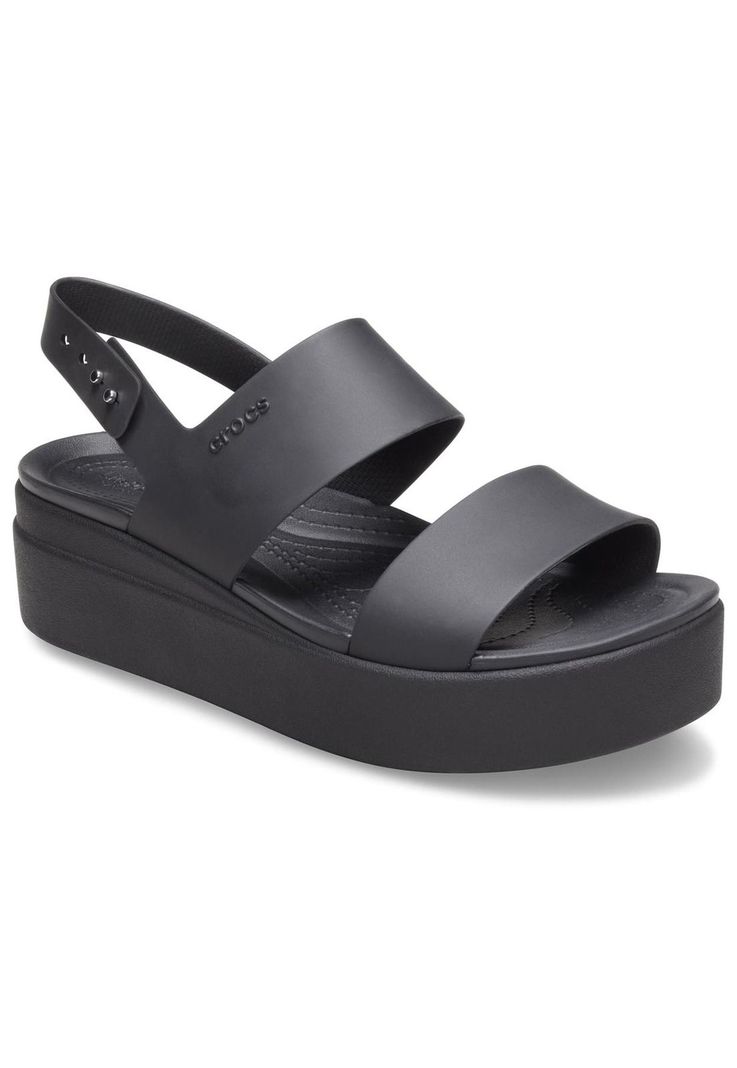 Sandalia Crocs Mujer Brooklyn Low Wedge Negro-6