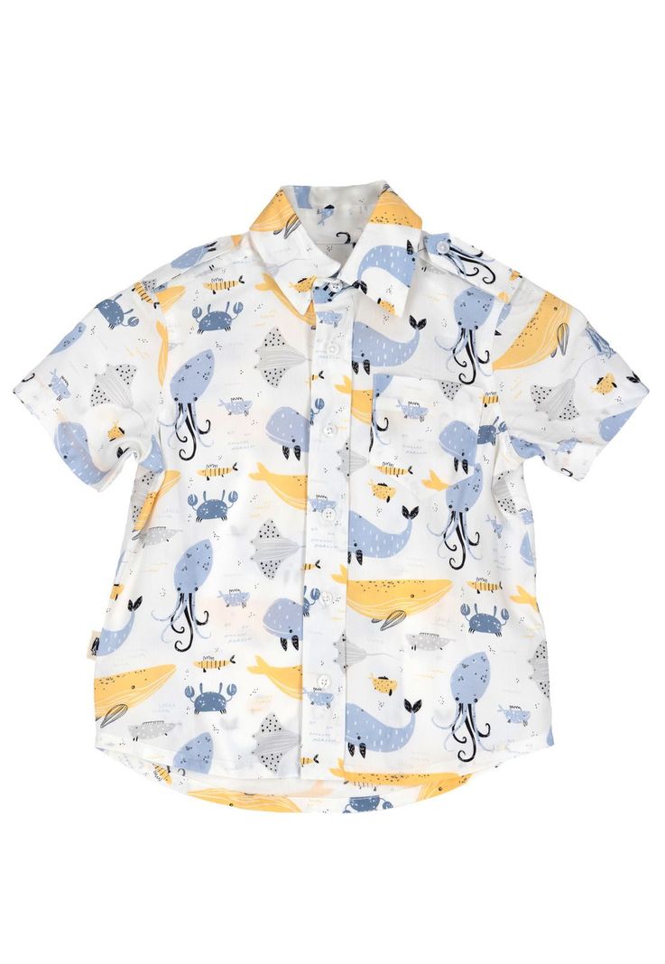 Camisa Niño Guayabera Amarillo-0