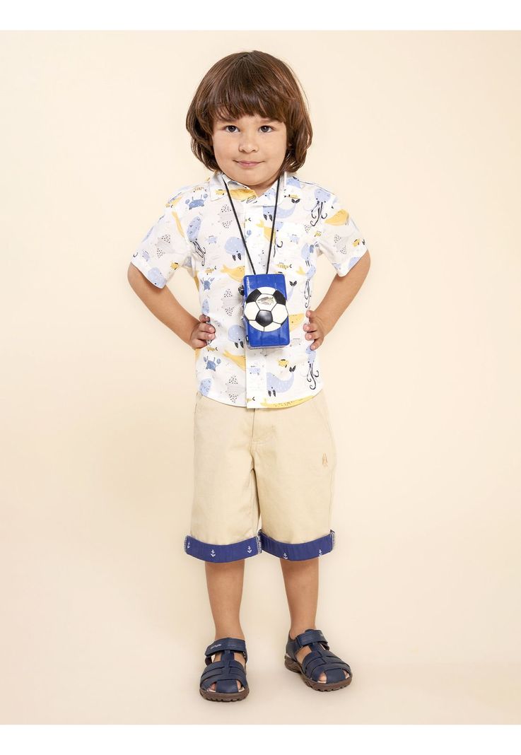 Camisa Niño Guayabera Amarillo-1
