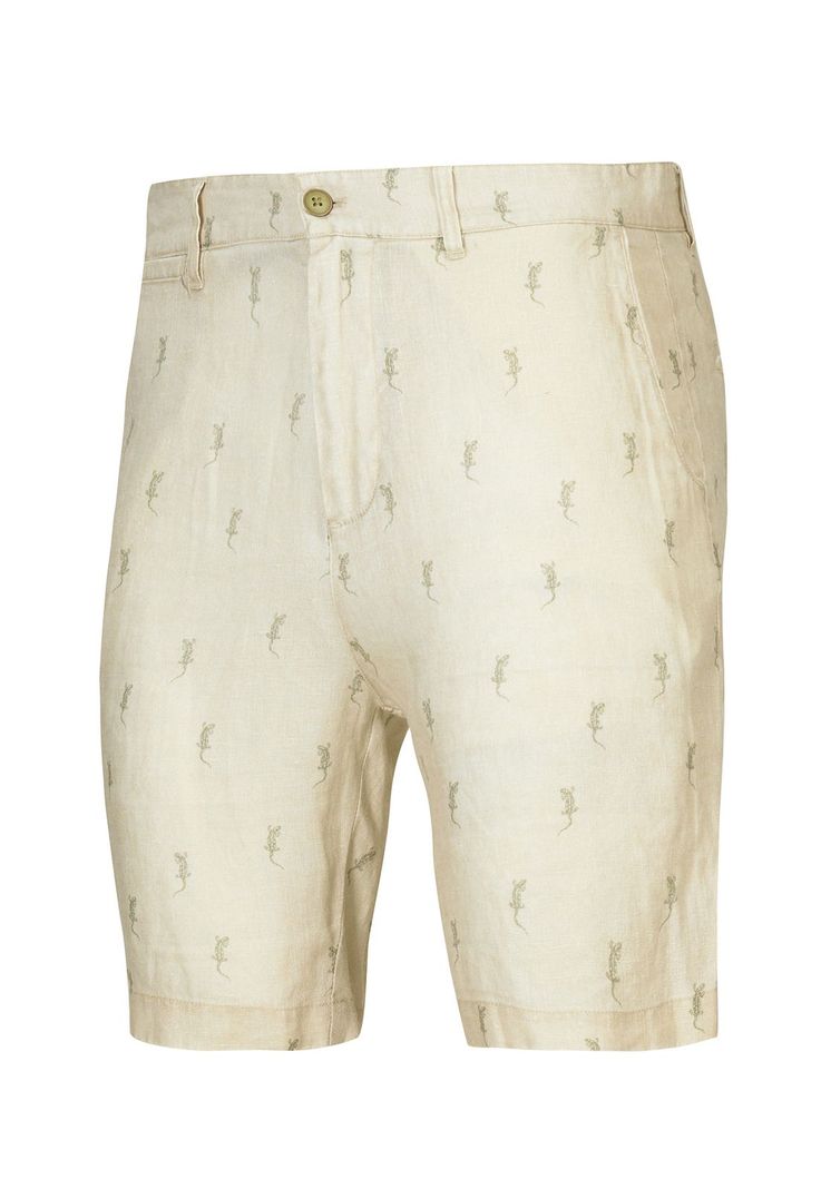Shorts Lino Orgánico Hombre Print Beige
