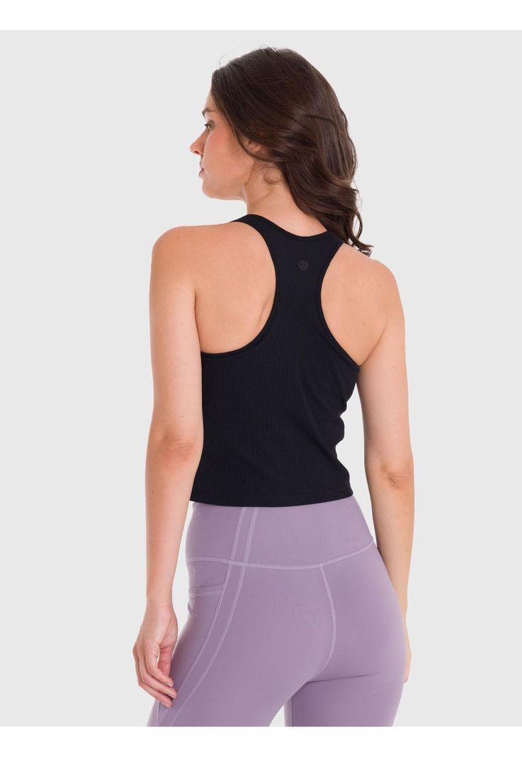 Polera Mujer Crop T-Shirt Negra-1