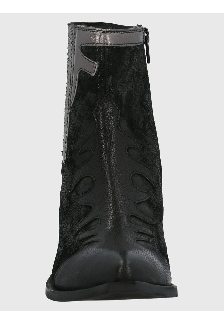 Botín Cuero Mujer Runn Negro-3