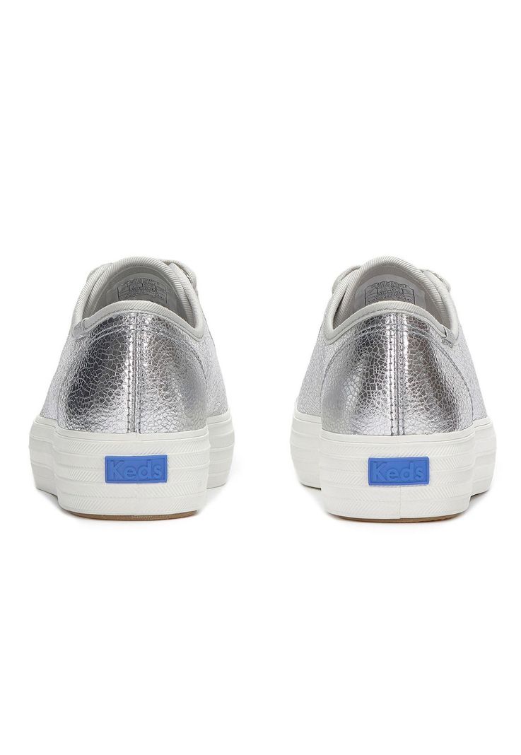 Zapatilla Cuero Mujer Triple Kick Plateado-5