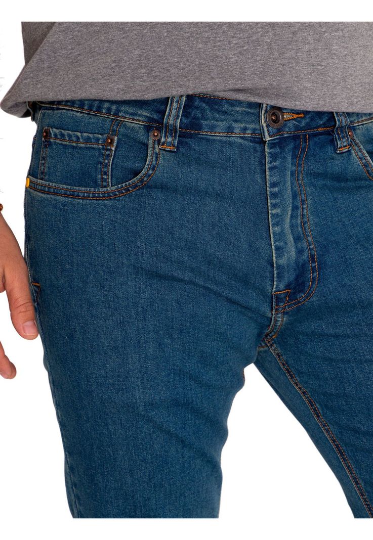 Jeans Skinny Hombre Triblend Stretch Gris Denim CAT-4