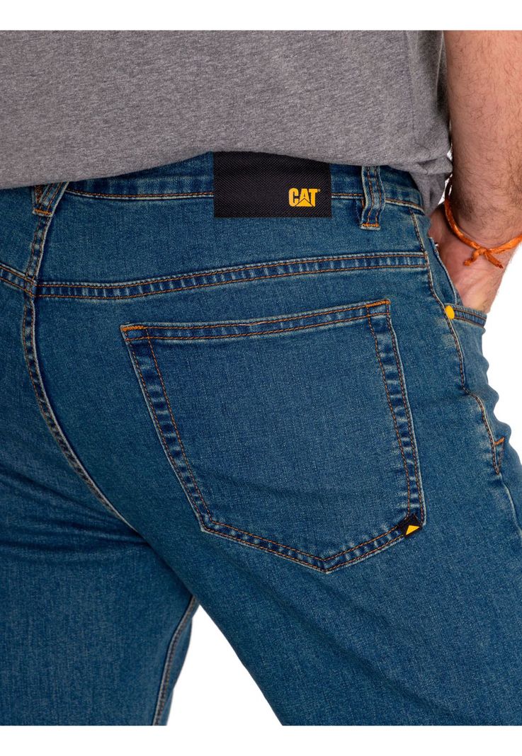 Jeans Skinny Hombre Triblend Stretch Gris Denim CAT-5
