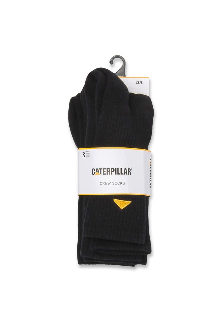 Calcetin Negro Cat Basics Crew Sock Unisex-1