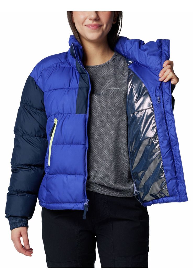 Parka Mujer Pike Lake Ii Cropped Azul-4