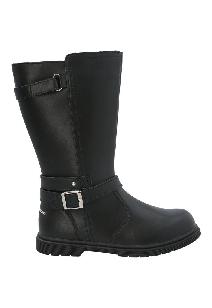 Bota Cuero Niña Lynox Negro-1