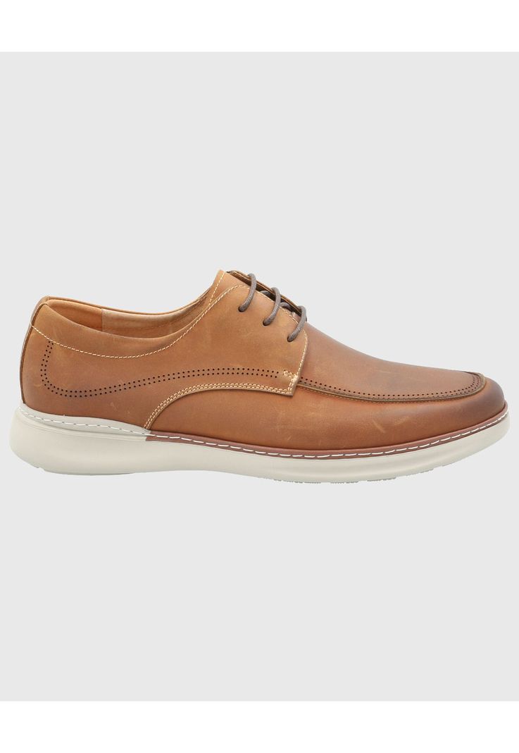 Zapato Cuero Hombre Max G Café-1