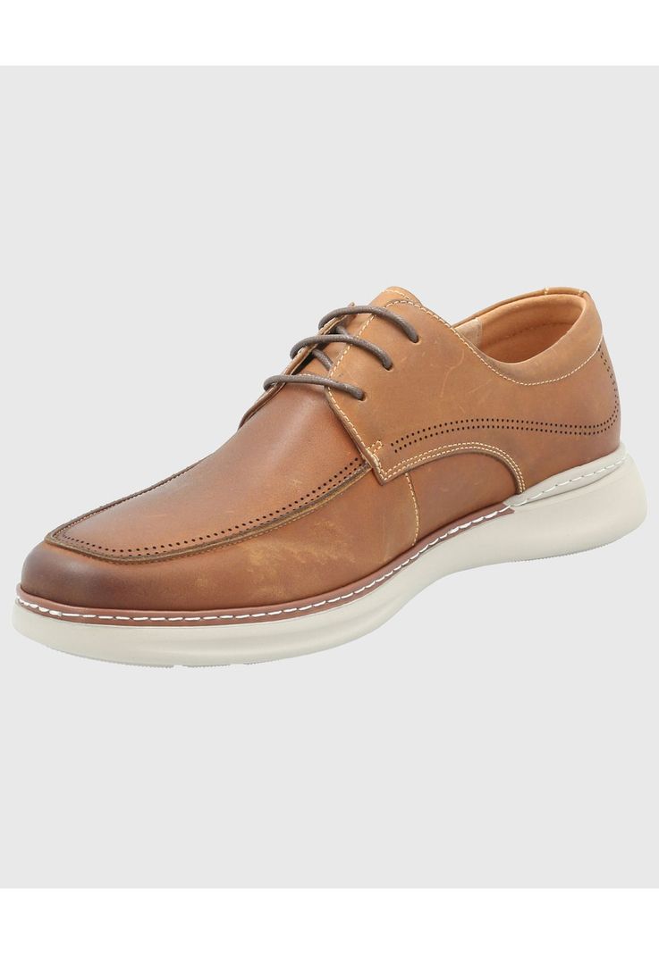 Zapato Cuero Hombre Max G Café-4