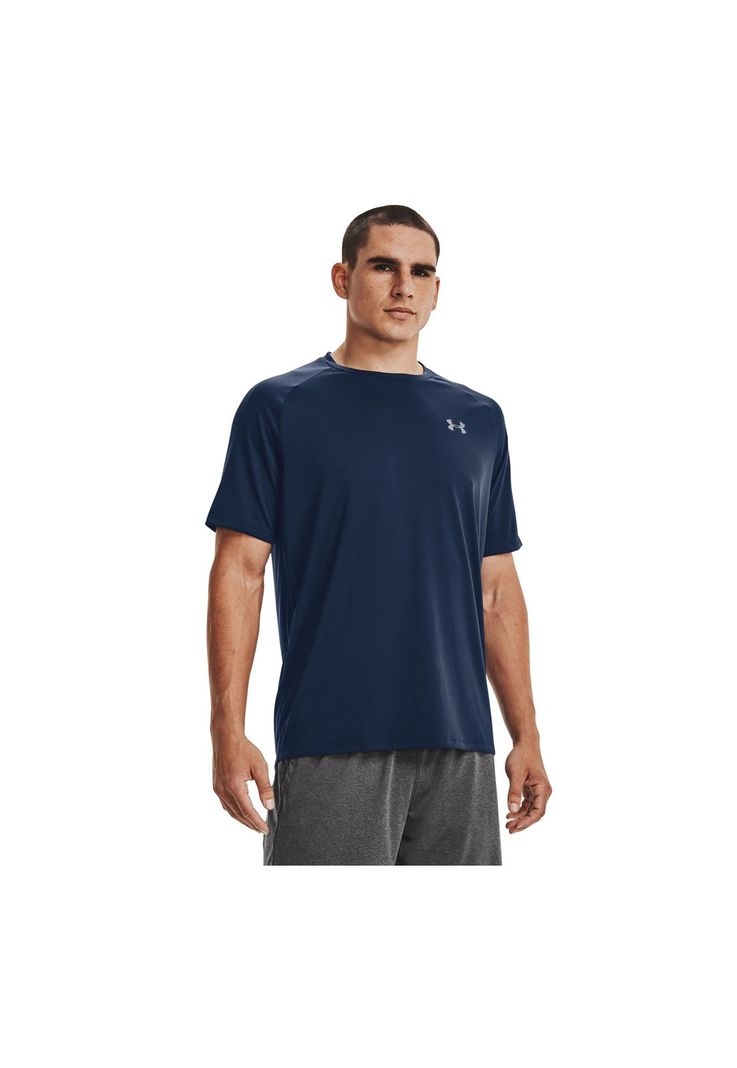 Polera manga corta Tech hombre Azul-3