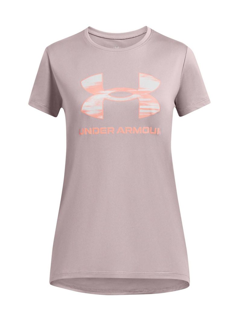 Polera manga corta UA Tech para niña Gris